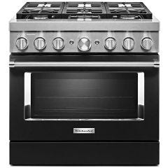 36" Dual Fuel Range with Even-Heat™ True Convection Black