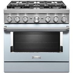 36" Dual Fuel Range with Even-Heat™ True Convection Blue