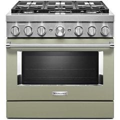 36" Dual Fuel Range with Even-Heat™ True Convection Green