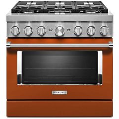 36" Dual Fuel Range w/ Even-Heat™ True Convection Orange