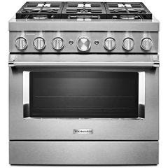 36" Dual Fuel Range w/ Even-Heat™ True Convection Stainless