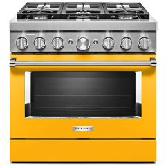 36" Dual Fuel Range w/ Even-Heat™ True Convection Yellow