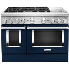 48" Dual Fuel Range w/ Even-Heat™ True Convection Ink Blue