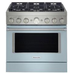 36" Gas Range with Even-Heat™ True Convection Blue
