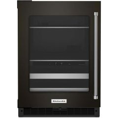 24" Beverage Center With Glass Door & Metal-Front Racks
