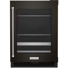 24" Beverage Center With Glass Door & Metal-Front Racks