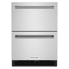 24" Undercounter Double-Drawer Refrigerator Stainless Steel