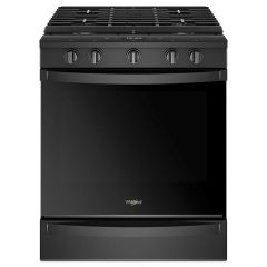 30" Slide-In Gas Range Black