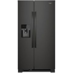 33" 21.4cf Side-by-Side Freestanding Refrigerator Black