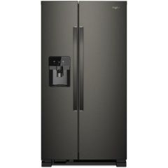 36" 24.5cf Side-by-Side Freestanding Refrigerator Black SS
