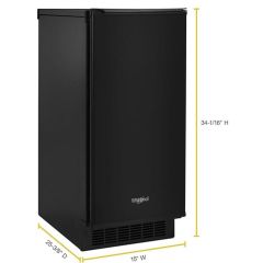 15" Automatic Ice Maker Black