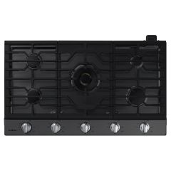 36" Gas Cooktop with Wi-Fi and Bluetooth Connected Black SS