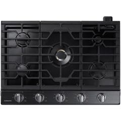 30" 5-Burner Smart Gas Cooktop Black Stainless