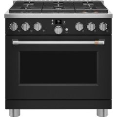 36" Gas Range with WI-FI Connect Black