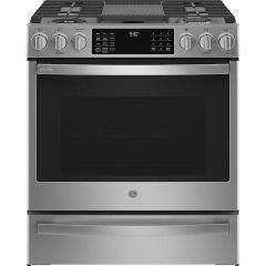 30" Dual Fuel Range with No Preheat Air fry Tech.
