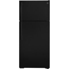 28" 16.6cf Top-Mount No Frost Refrigerator Black