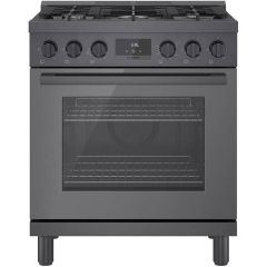 30" Gas Range with Convection Technology Black Stainless