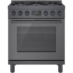 30" Dual Fuel Range with Convection Tech Black Stainless