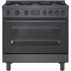 36" Dual Fuel Range w/ European Convection Tech Black SS