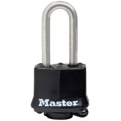 Master Lock 1-9/16" Wide Stainless Steel Padlock- Black