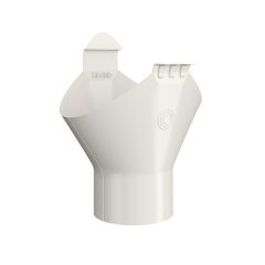 6" Plug In Outlet to 4" Downspout- White