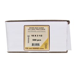 Vis de Terrasse Marron #10 x 3-1/2" 500 Pièces
