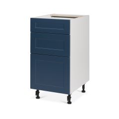 Base 3 Drawers Cabinet 18 6/9/15 Shaker Dark Blue