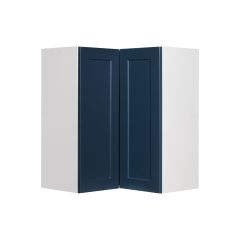 Wall Corner Cabinet 24x24 Shaker Dark Blue