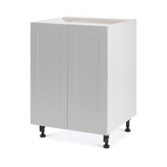 Base Cabinet 2 Door 24 Shaker Light Grey
