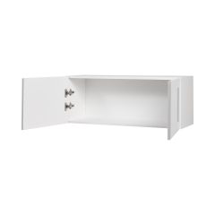 Wall Refrigerator Cabinet 36x14 Shaker Light Grey