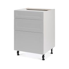 Armoire de Base 3 Tiroirs Shaker Gris Clair 24(6/9/15)
