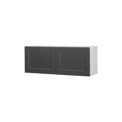 Wall Refrigerator Cabinet 36x14 Shaker Moonlight Grey