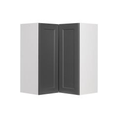 Wall Corner Cabinet 24x24 Shaker Moonlight Grey