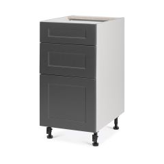 Base 3 Drawers Cabinet 15 6/9/15 Shaker Moonlight Grey