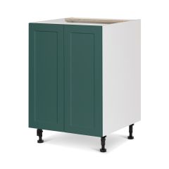 Base Cabinet 2 Door 24 Shaker Dark Green Luminia
