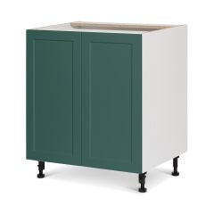 Base Cabinet 2 Door 30 Shaker Dark Green Luminia