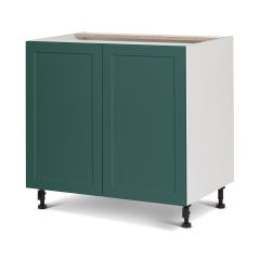 Base Cabinet 2 Door 36 Shaker Sink Base Dark Green Luminia