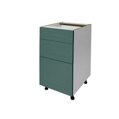 Base 3 Drawers Cabinet 18 6/9/15 Shaker Dark Green Luminia