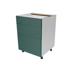 Base 3 Drawers Cabinet 24 6/9/15 Shaker Dark Green Luminia