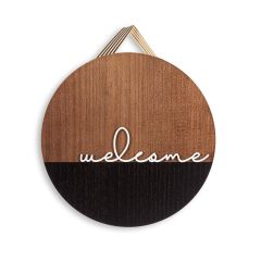 Round Front Door Sign Welcome