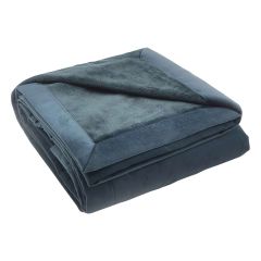 Seren Velvet and Plush Throw 50 x 60 Dark Blue