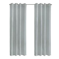 Boucle Sheer Grommet Curtain Panel 52 x 84 Light Gray