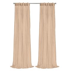 Paloma Sheer Dual Header Curtain Panel 52 x 84 Apricot