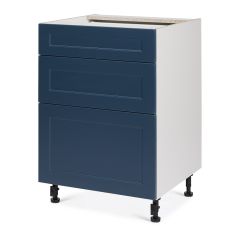 Base 3 Drawers Cabinet 24 6/9/15 Shaker Moonlight Grey
