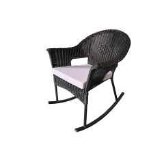 Rocking chair Algonquin avec coussin - Noir