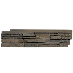 Stacked Stone Corner Panel LH 1.0 sqft - Grey Brown Blend