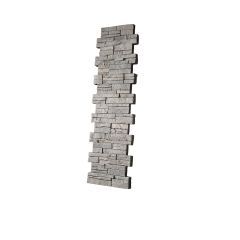 Stacked Stone Pillar Panel 11" ID x 48" - Grey Brown Blend