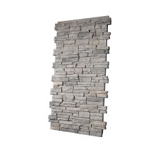 Stacked Stone Pillar Panel 24" ID x 48" - Grey Brown Blend