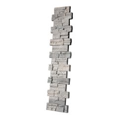 Stacked Stone Pillar Panel 8" ID x 48" - Grey Brown Blend