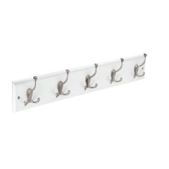 Porte-Crochets Classique 27" Blanc/Nickel Brossé